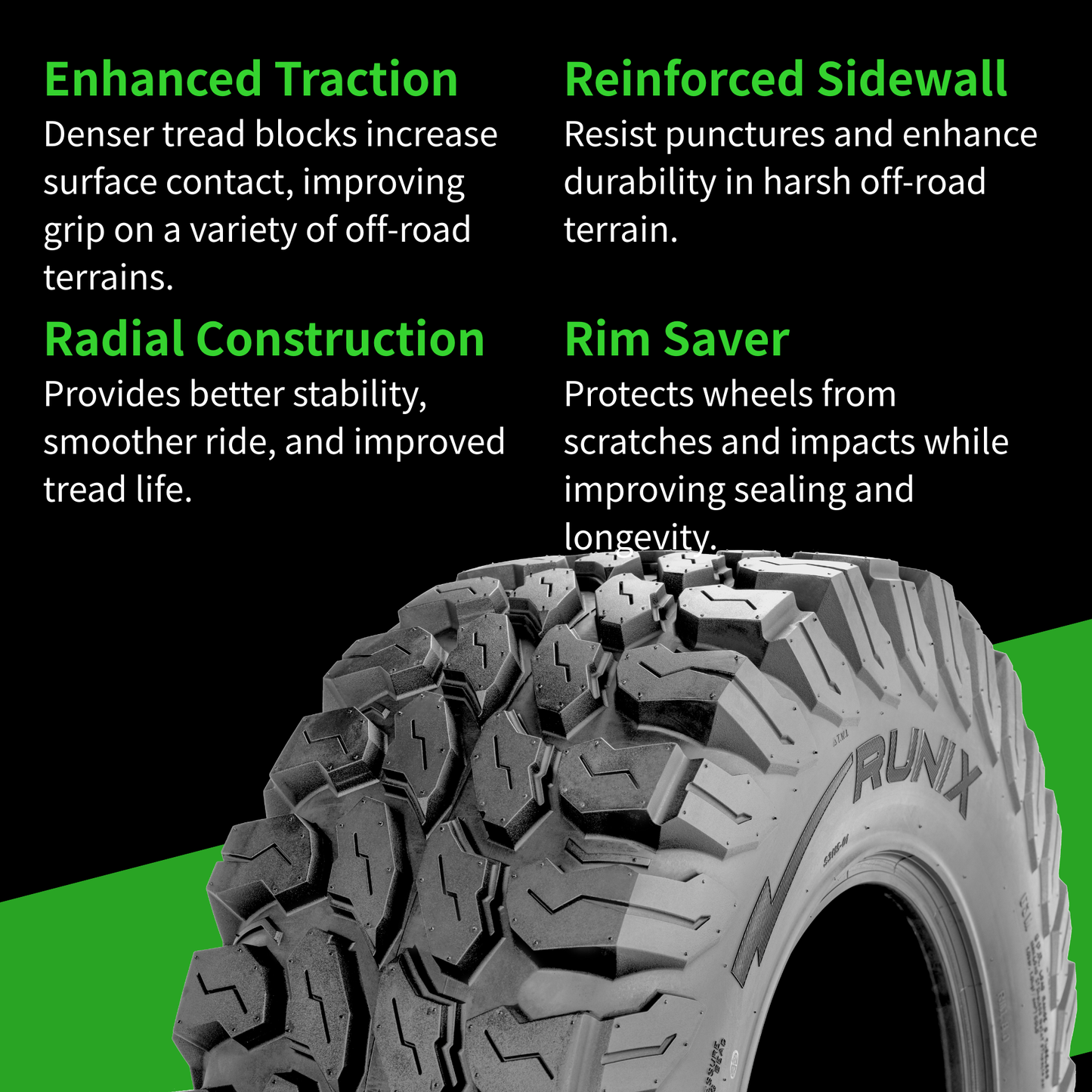 RUNIX RidgeRunner ATV Tire Set of 2