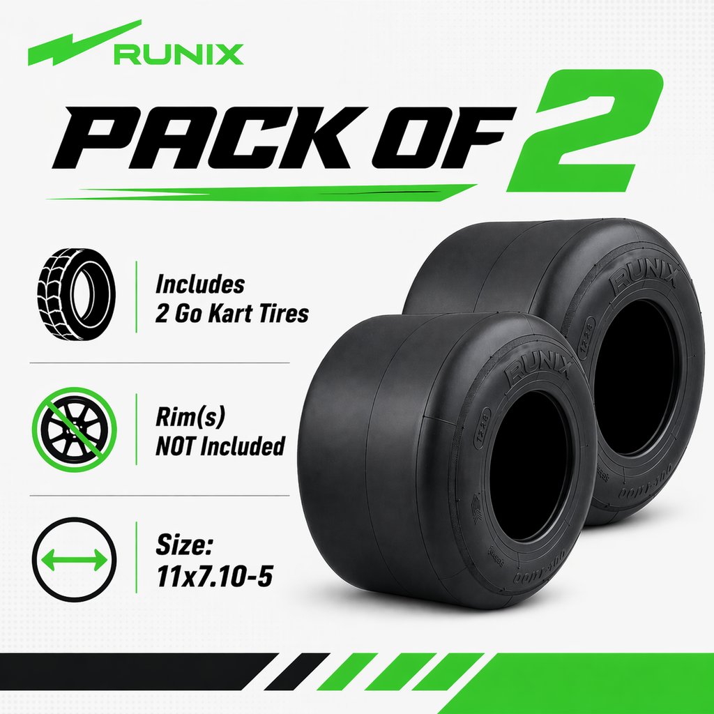 Go Kart Tires, 11x7.10-5, SP75 Hard Compound, Pack of 2