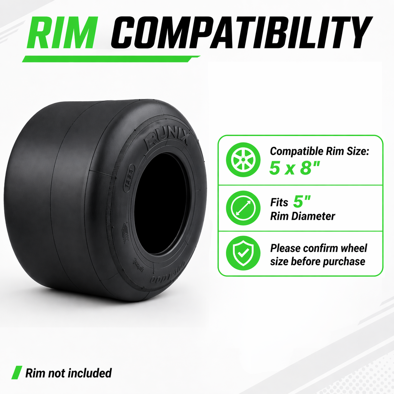 Go Kart Tires, 11x7.10-5, SP75 Hard Compound, Pack of 2