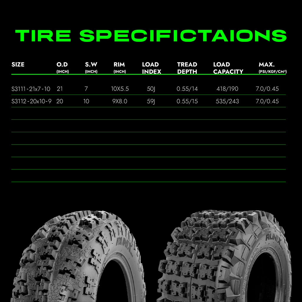 RUNIX RoamX Sport ATV Tire Set of 4